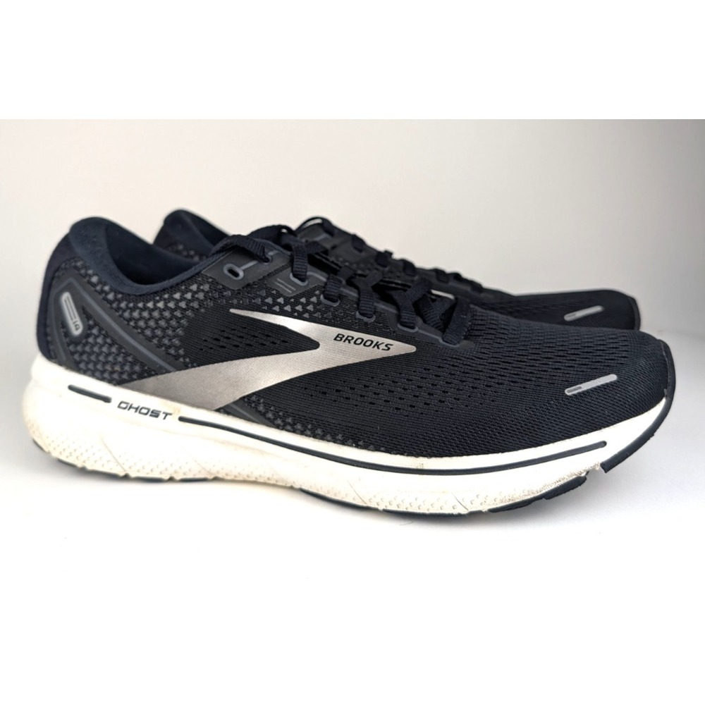 Brooks Ghost 14 Mens Size 12 Road Running Athletic Sneakers Shoes Black/White